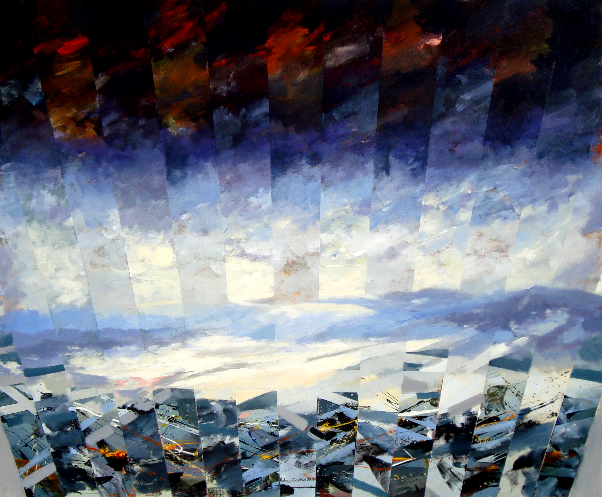 Tual Üzerine Akrilik 'Kırılmalar' 100x120cm 2009